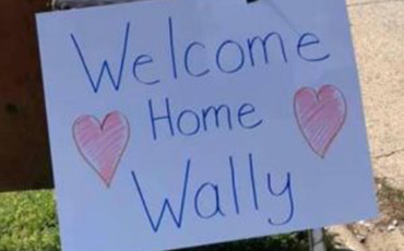 Parents grateful to community as baby Wally happy at home