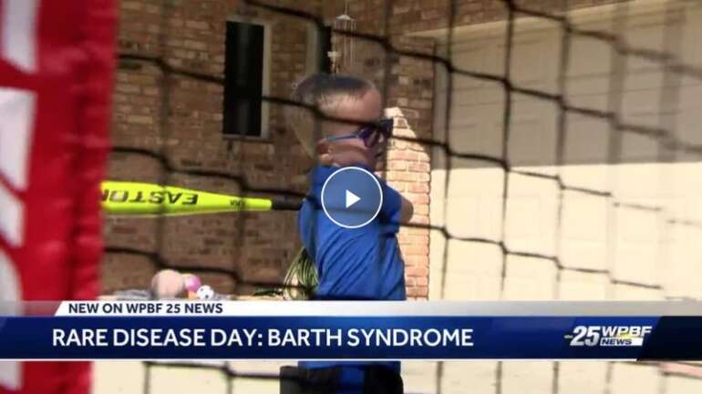 WPBF News Covers Barth Syndrome story on Rare Disease Day